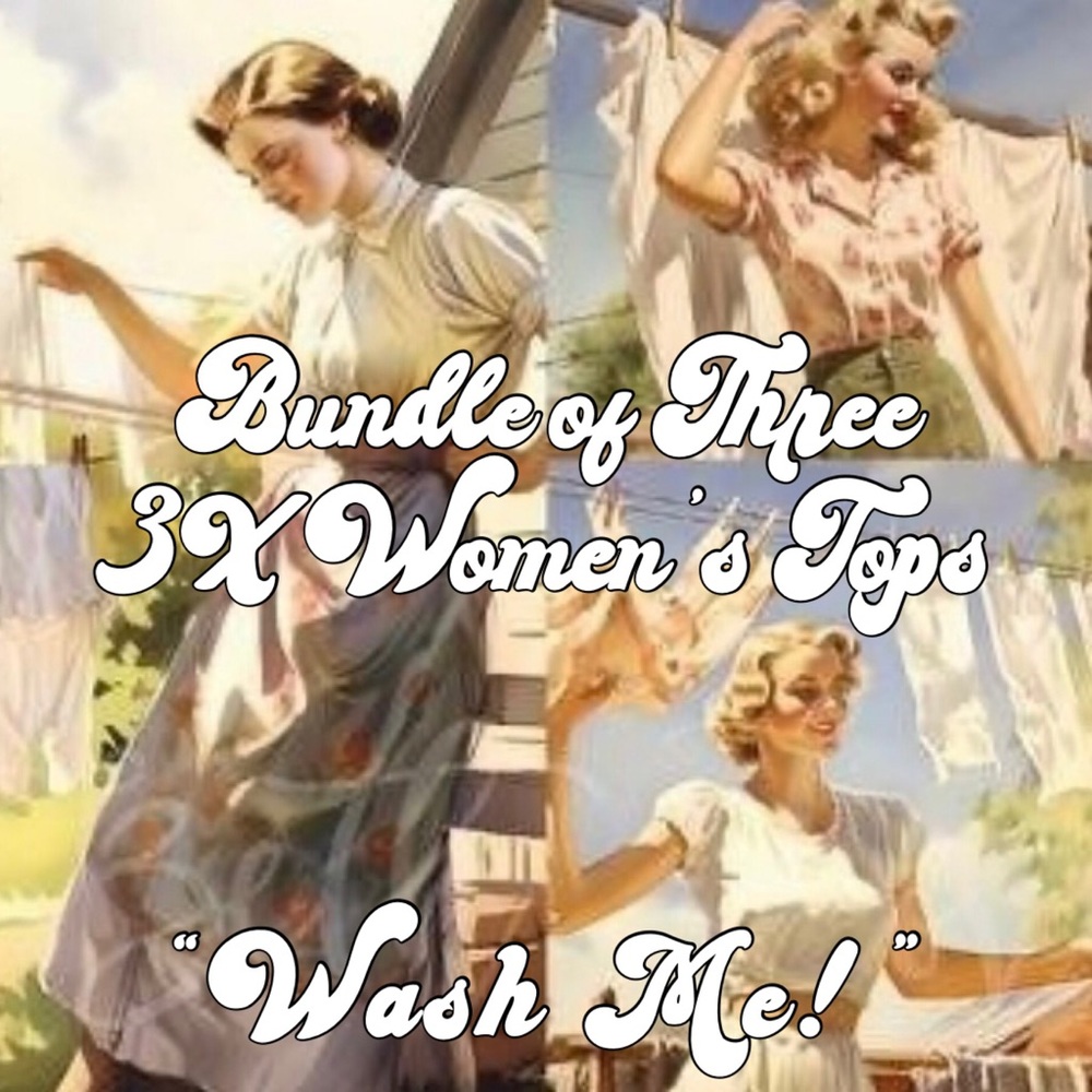 Bundle of Three Women’s 3X Tops